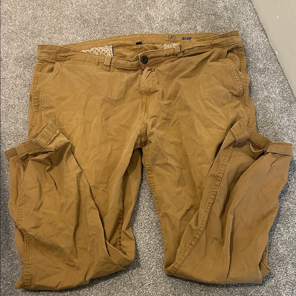 George Men's Tan Chinos